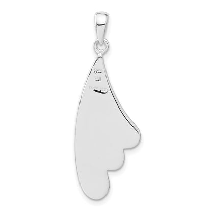 Sterling Silver Stellux White Crystal Wing Pendant