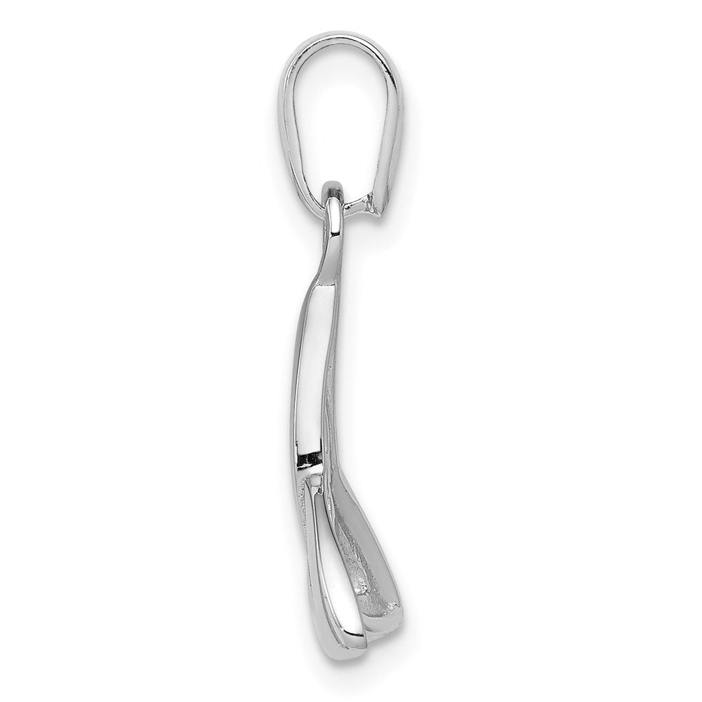 Sterling Silver Rhodium-Plated Trinity Pendant