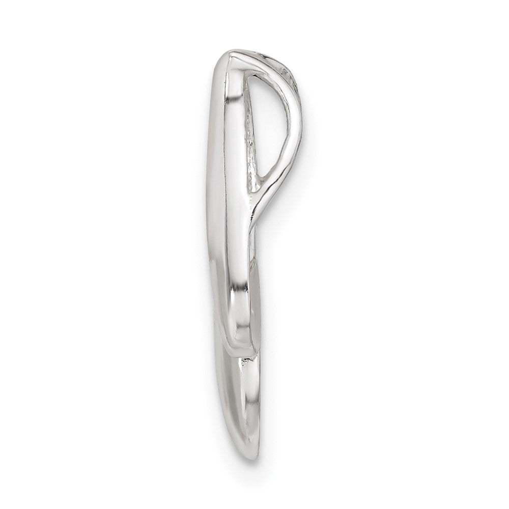 Sterling Silver Polished Cz Slide