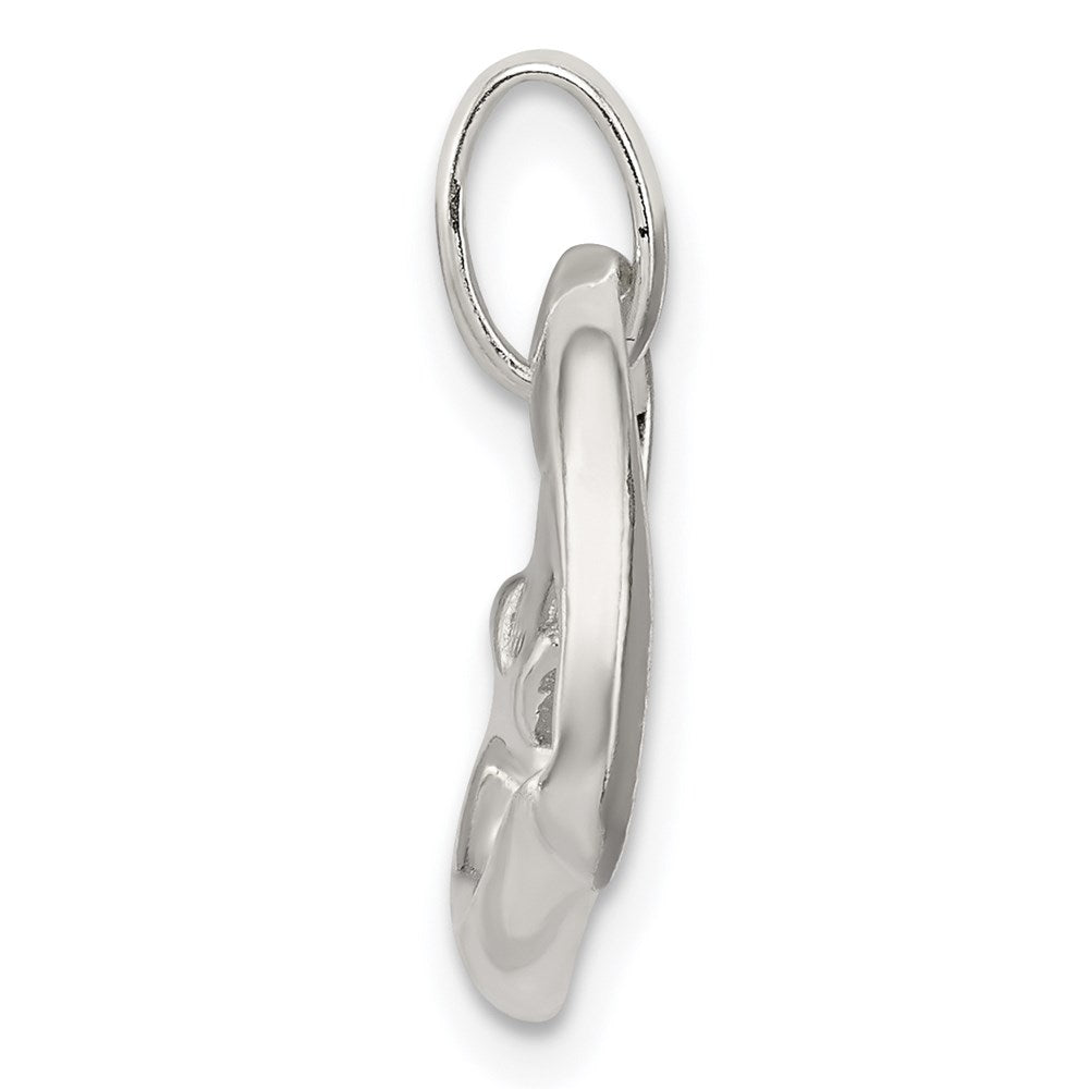 Sterling Silver Heart With Cz Pendant