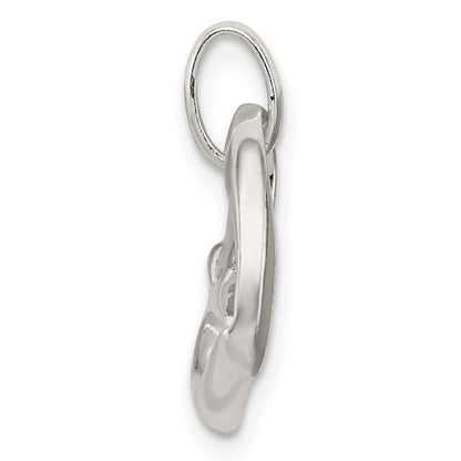 Sterling Silver Heart With Cz Pendant