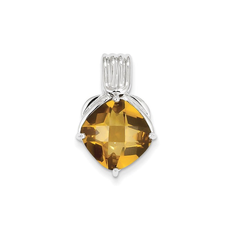 Sterling Silver Whiskey Quartz Pendant