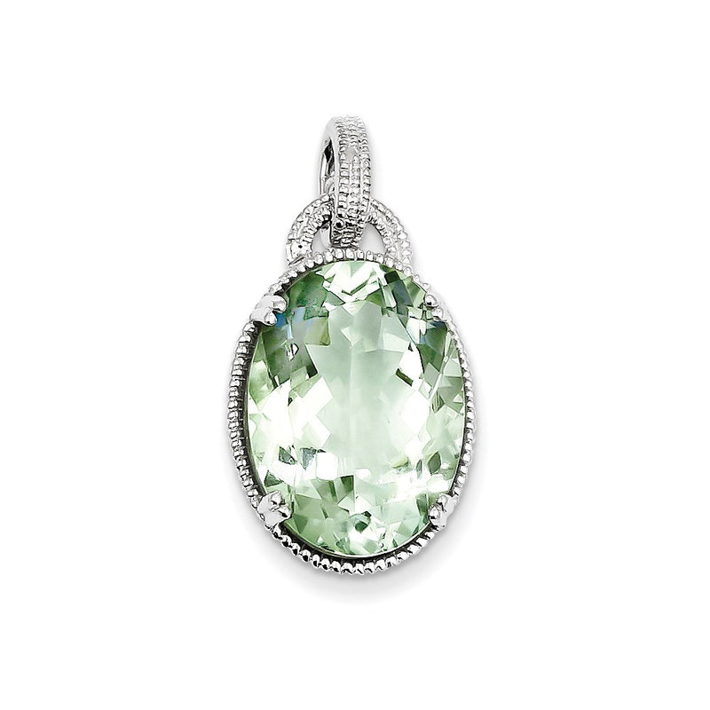 Sterling Silver Green Quartz Pendant
