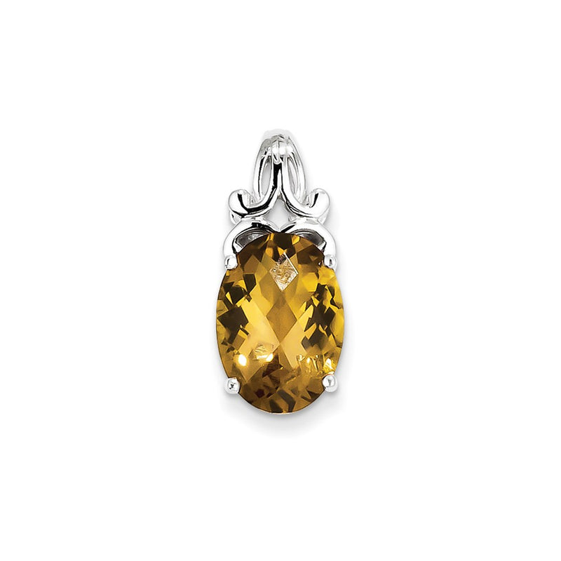 Sterling Silver Whiskey Quartz Pendant