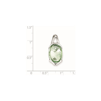 Sterling Silver Green Quartz Pendant