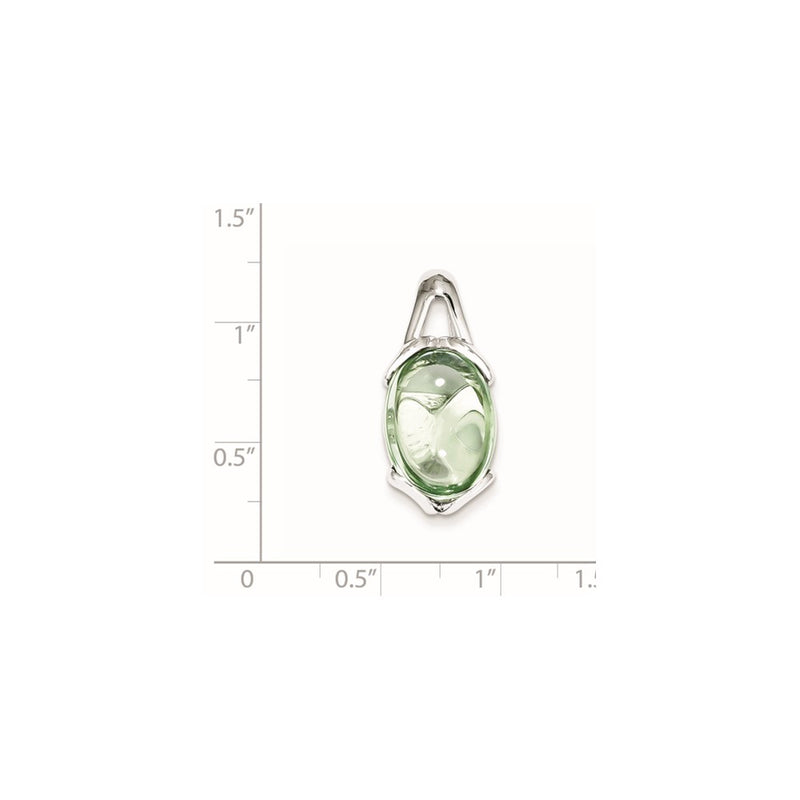 Sterling Silver Green Quartz Pendant