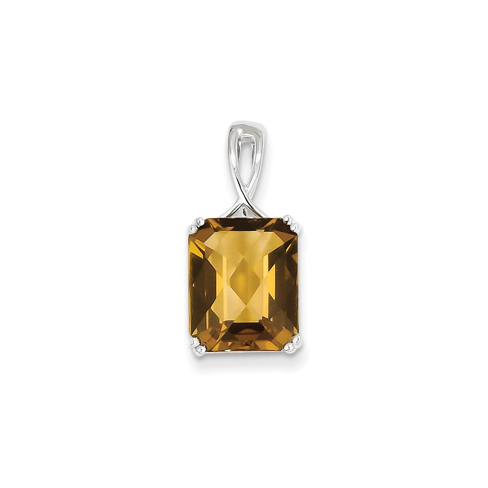 Sterling Silver Whiskey Quartz Pendant