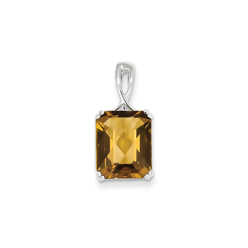 Sterling Silver Whiskey Quartz Pendant