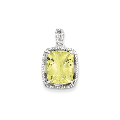 Sterling Silver Lemon Quartz Pendant