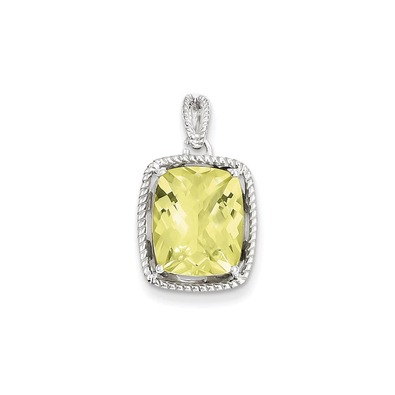 Sterling Silver Lemon Quartz Pendant
