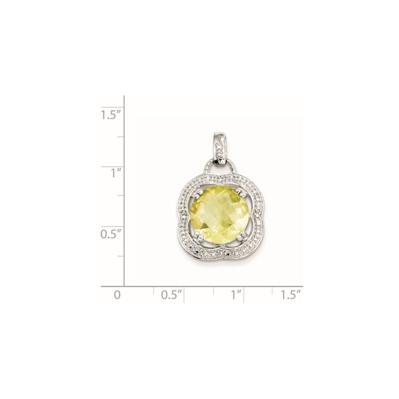 Sterling Silver Lemon Quartz Pendant