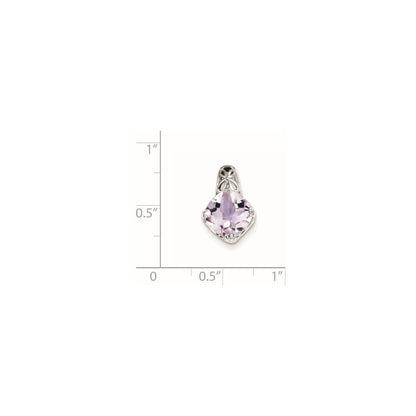 Sterling Silver Pink Quartz Pendant