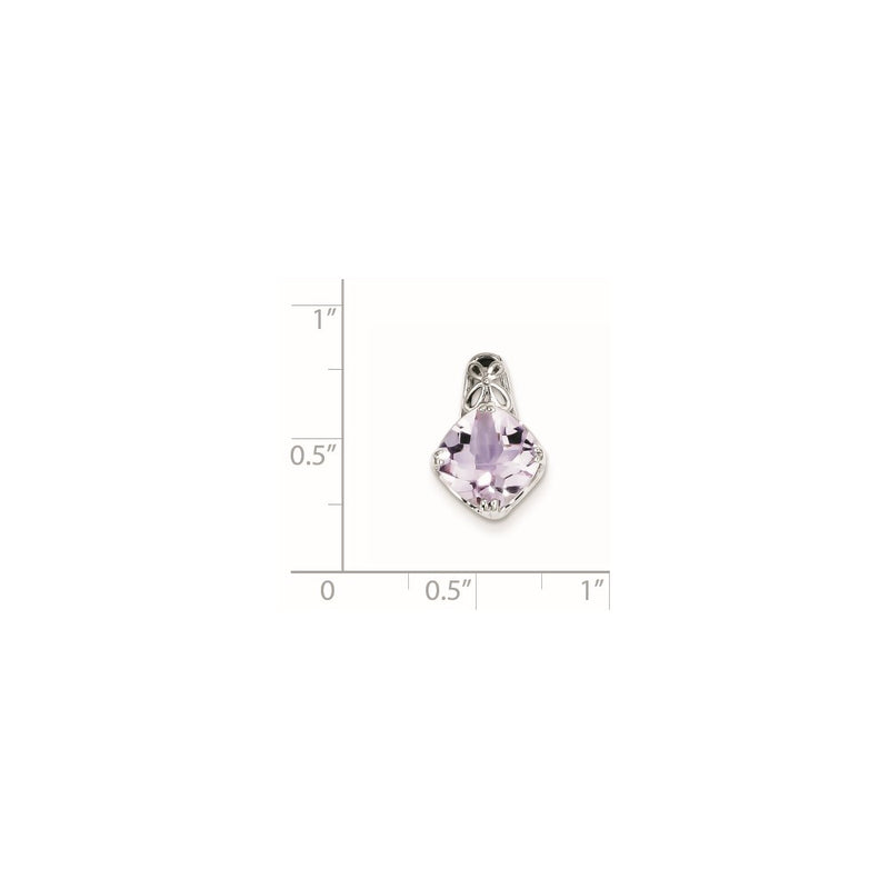 Sterling Silver Pink Quartz Pendant