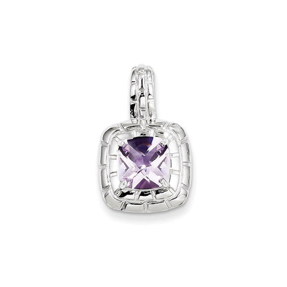 Sterling Silver Pink Quartz Pendant