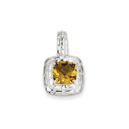 Sterling Silver Whiskey Quartz Pendant