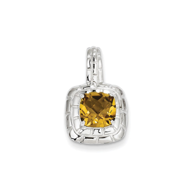 Sterling Silver Whiskey Quartz Pendant