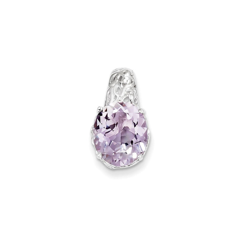 Sterling Silver Pink Quartz Pendant