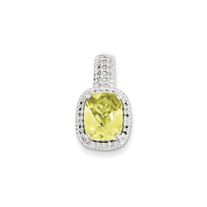 Sterling Silver Lemon Quartz Pendant