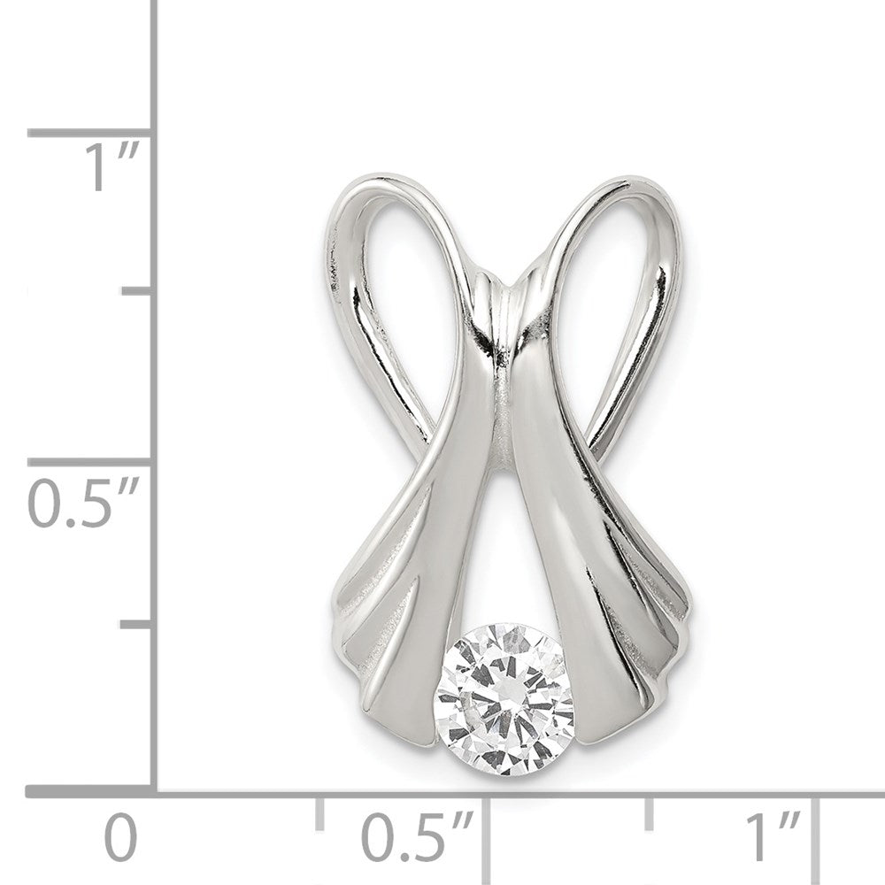 Sterling Silver Cz Slide