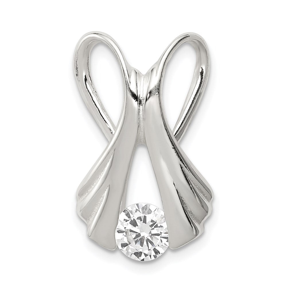 Sterling Silver Cz Slide
