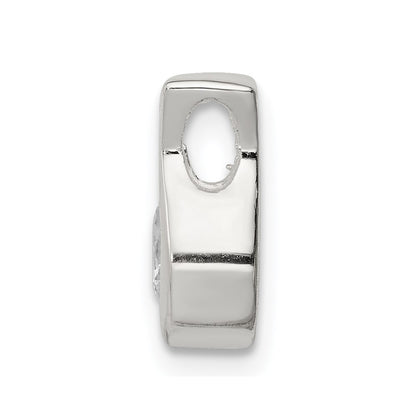 Sterling Silver Cz Chain Slide