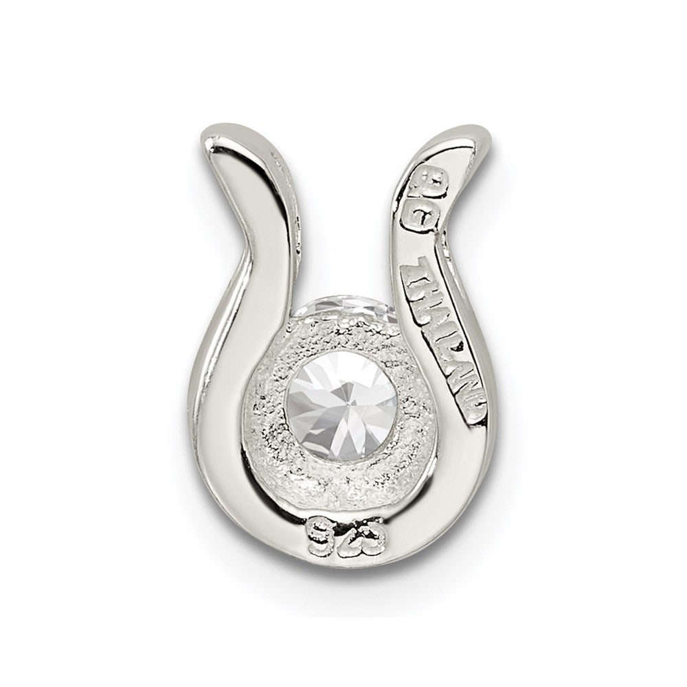 Sterling Silver Cz Chain Slide