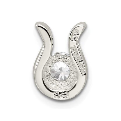 Sterling Silver Cz Chain Slide