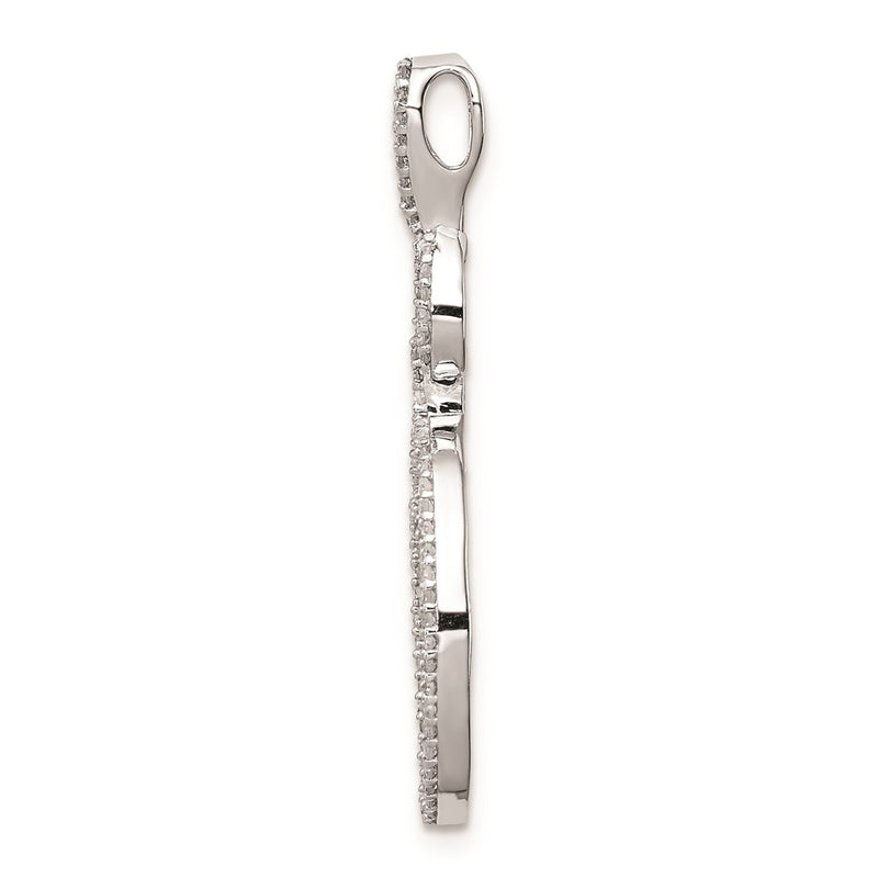 Sterling Silver Rhodium Diam. Oval Pendant