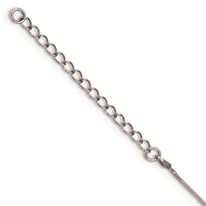 Sterling Silver White Night Rhodium-Plated Blue And Diamond Teardrop 18 Inch Necklace With 2 Extender