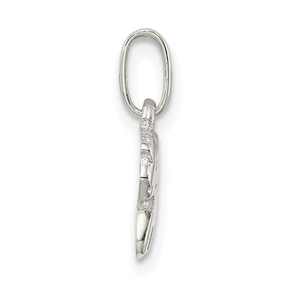 Sterling Silver Rhodium-Plated Polished Pony Children'S Pendant