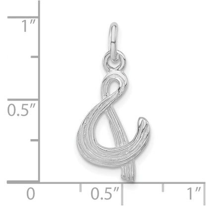 Sterling Silver Polished & Symbol Pendant