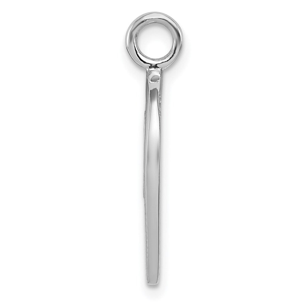 Sterling Silver Rhodium-Plated Heart Pendant