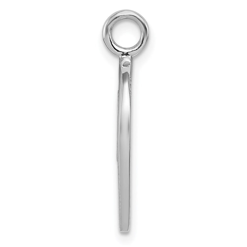 Sterling Silver Rhodium-Plated Heart Pendant