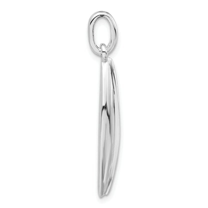 Sterling Silver Polished Cz Pendant