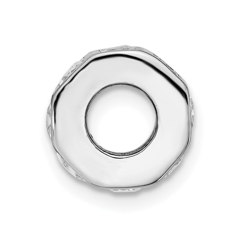 Sterling Silver Polished Cz Bead