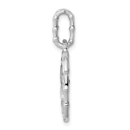 Sterling Silver Rhodium-Plated Multi Gemstone Pendant