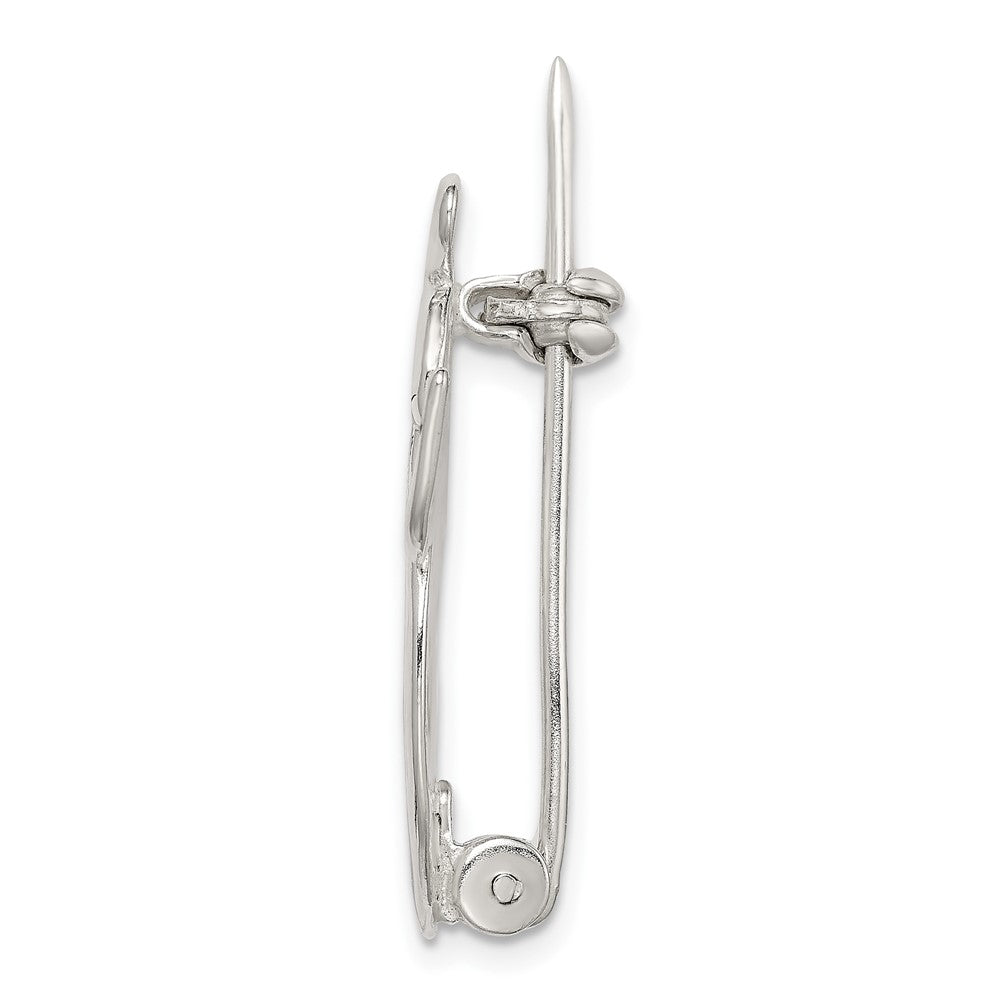 Sterling Silver Angel Kneeling In Prayer Pin