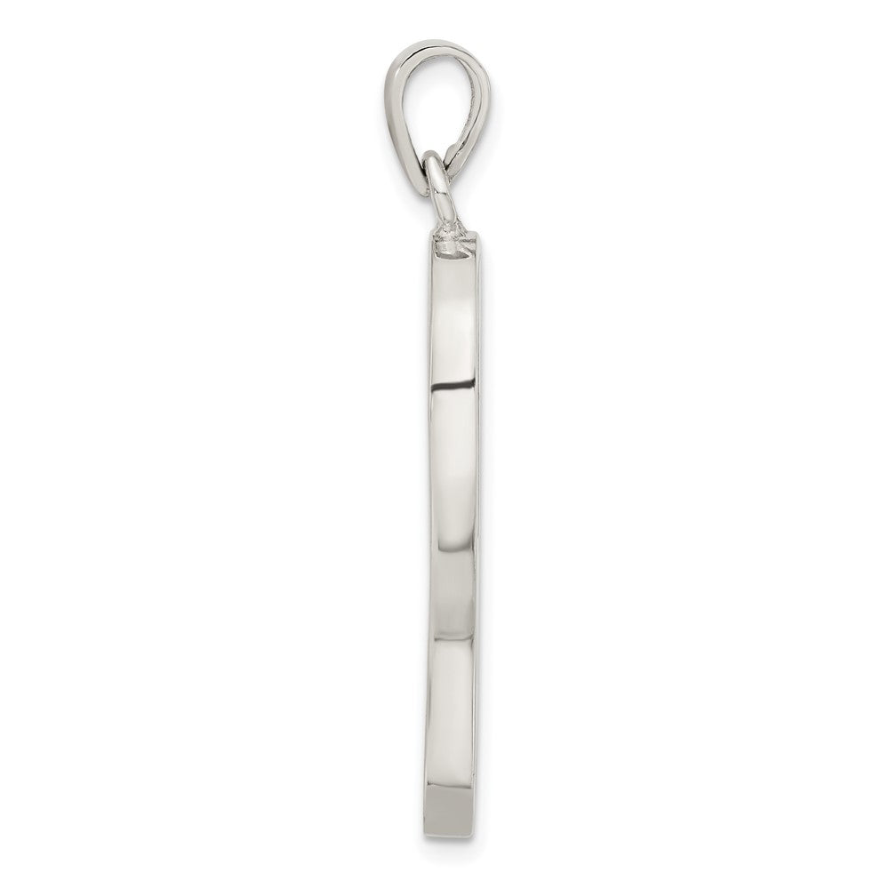 Sterling Silver Onyx And Mother Of Pearl Pendant
