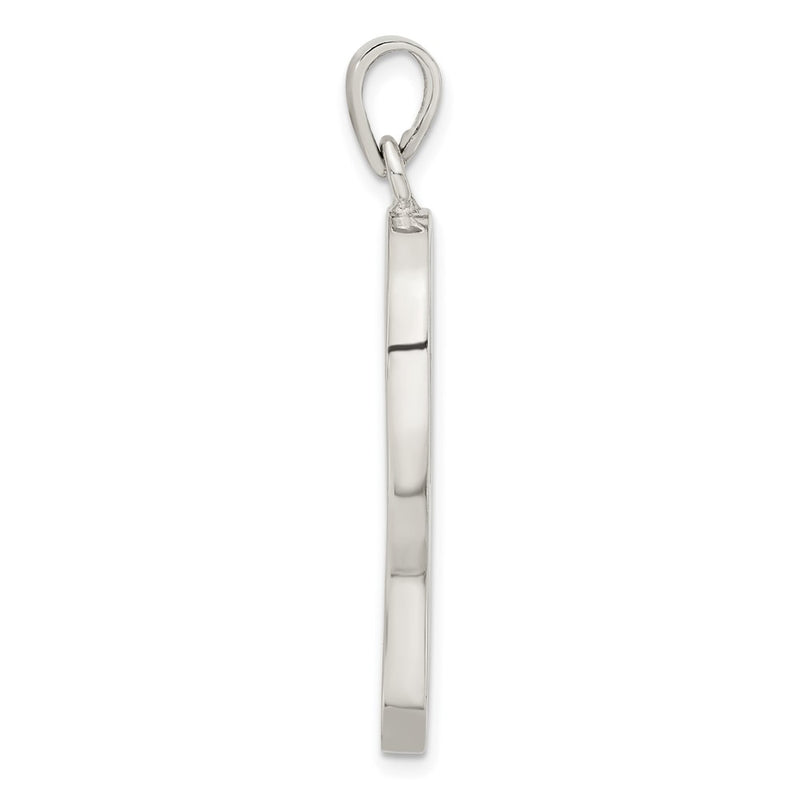Sterling Silver Onyx And Mother Of Pearl Pendant
