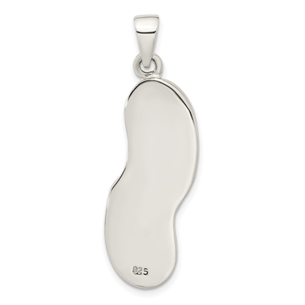 Sterling Silver Onyx And Mother Of Pearl Pendant
