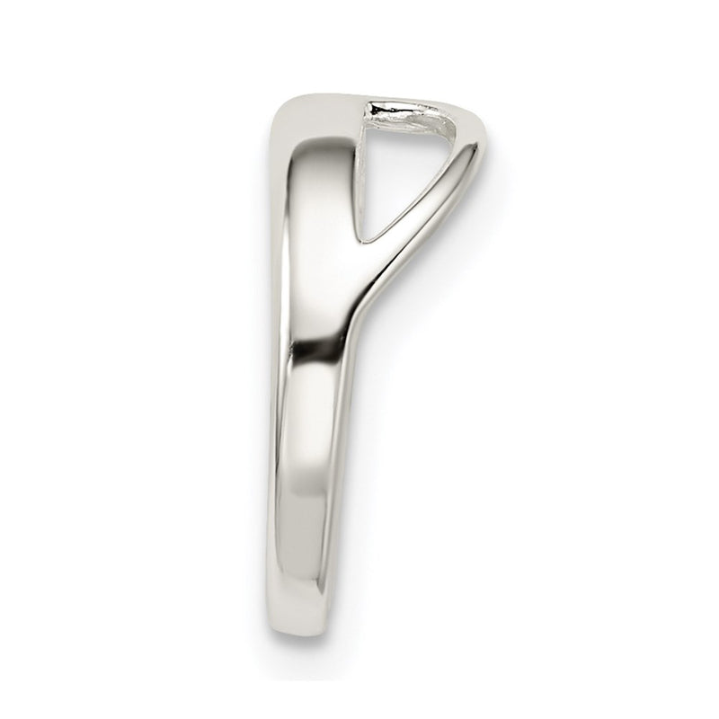 Sterling Silver Cz Slide Pendant
