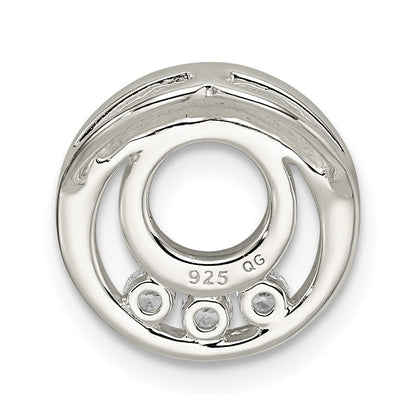 Sterling Silver Cz Slide Pendant