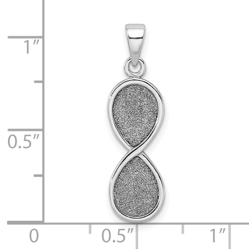 Sterling Silver Rhodium-Plate Laser-Cut Infinity Symbol Pendant