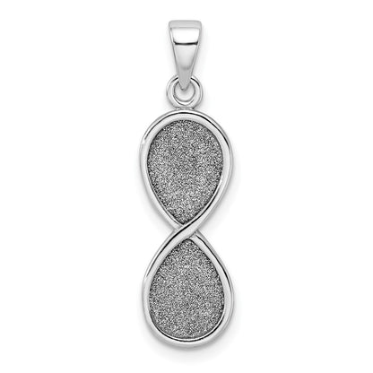 Sterling Silver Rhodium-Plate Laser-Cut Infinity Symbol Pendant