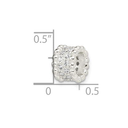Sterling Silver Cz Chain Slide