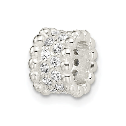 Sterling Silver Cz Chain Slide