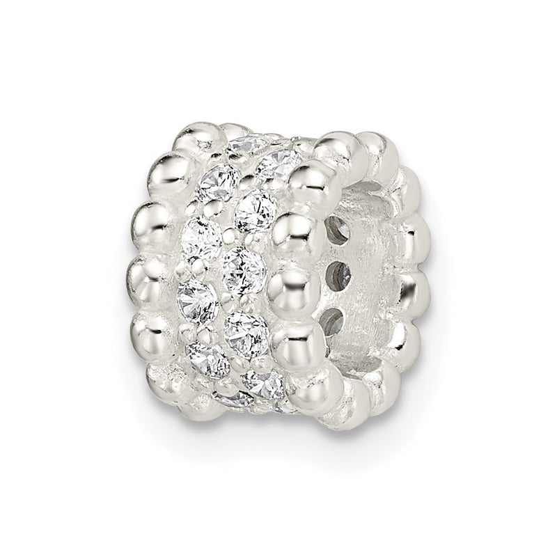 Sterling Silver Cz Chain Slide