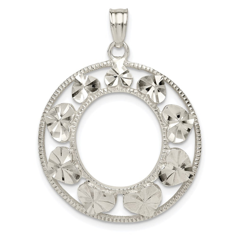 Sterling Silver Diamond-Cut Heart Pendant