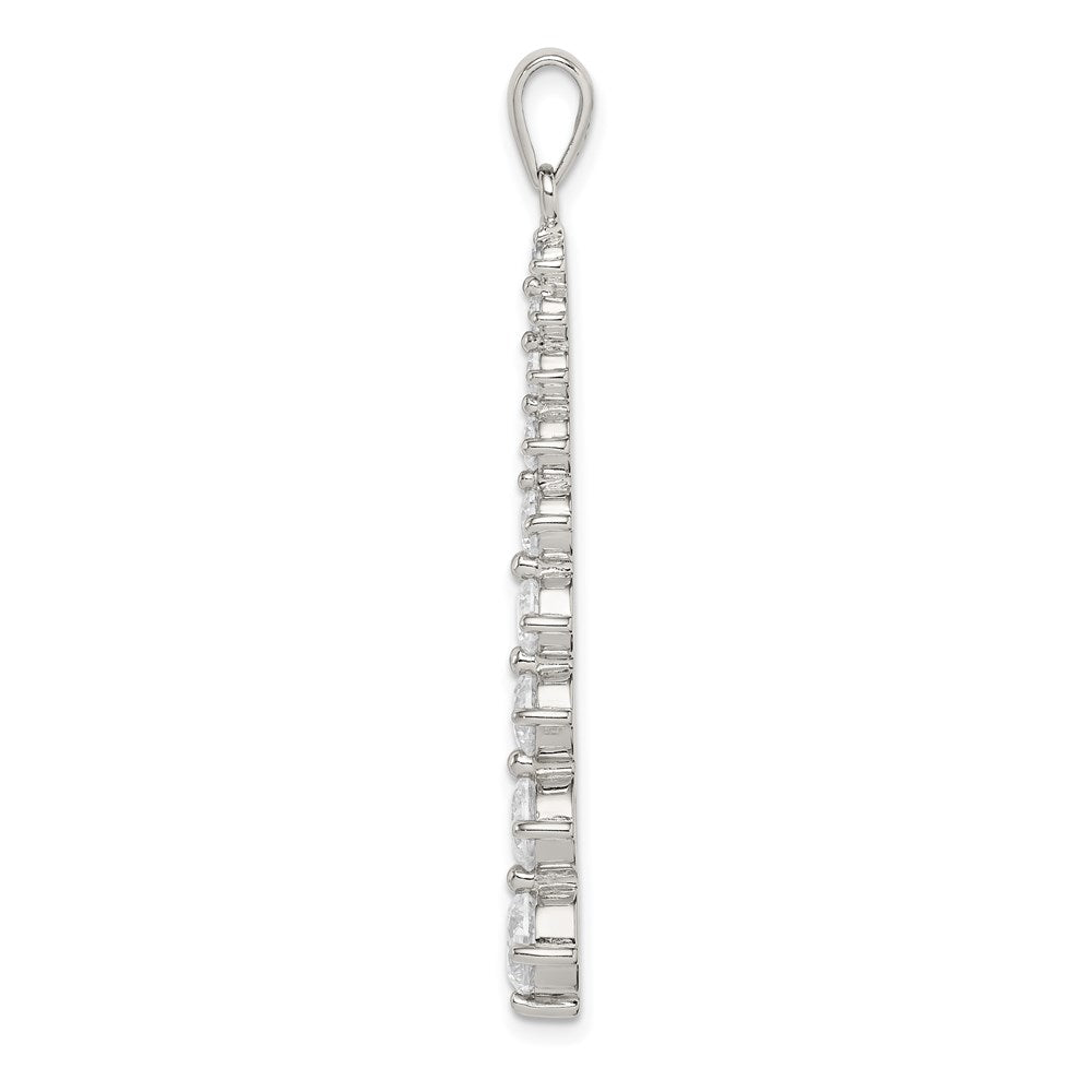 Sterling Silver Fancy Cz Pendant