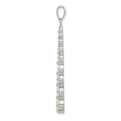 Sterling Silver Fancy Cz Pendant